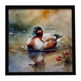 Canvasback Framed Metal Print Bathroom, Kitchen, Office, Home Decor Wall Art Ready to Hang, Square, 8X8