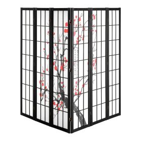 Room Divider, 6 Panel Japanese Room Divider Screen, Wood Folding Privacy Screen Indoor, Japanese Partition Portable Decoration Dividers