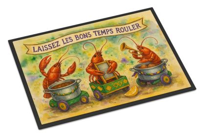 Crawfish Parade Doormat Front Door Mat Indoor Outdoor Rugs for Entryway, Non Slip Washable Low Pile, 18H X 27W