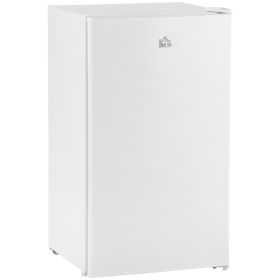 Mini Fridge with Freezer, 3.2Cu.Ft Compact Refrigerator with Adjustable Shelf, Mechanical Thermostat and Reversible Door for Bedroom, Dorm, White (Option: White-510x465x885 mm)