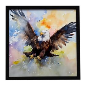 Eagle Framed Metal Print Bathroom, Kitchen, Office, Home Decor Wall Art Ready to Hang, Square, 8X8 (Default: Default)
