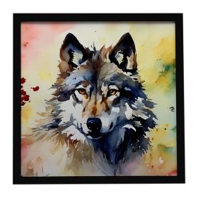 Wolves Wolf Framed Metal Print Bathroom, Kitchen, Office, Home Decor Wall Art Ready to Hang, Square, 8X8 (Default: Default)